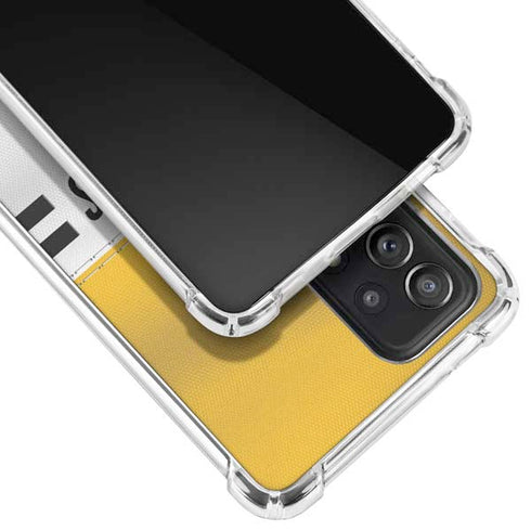 NFL Pittsburgh Steelers White Striped Galaxy A72 5G Clear Case